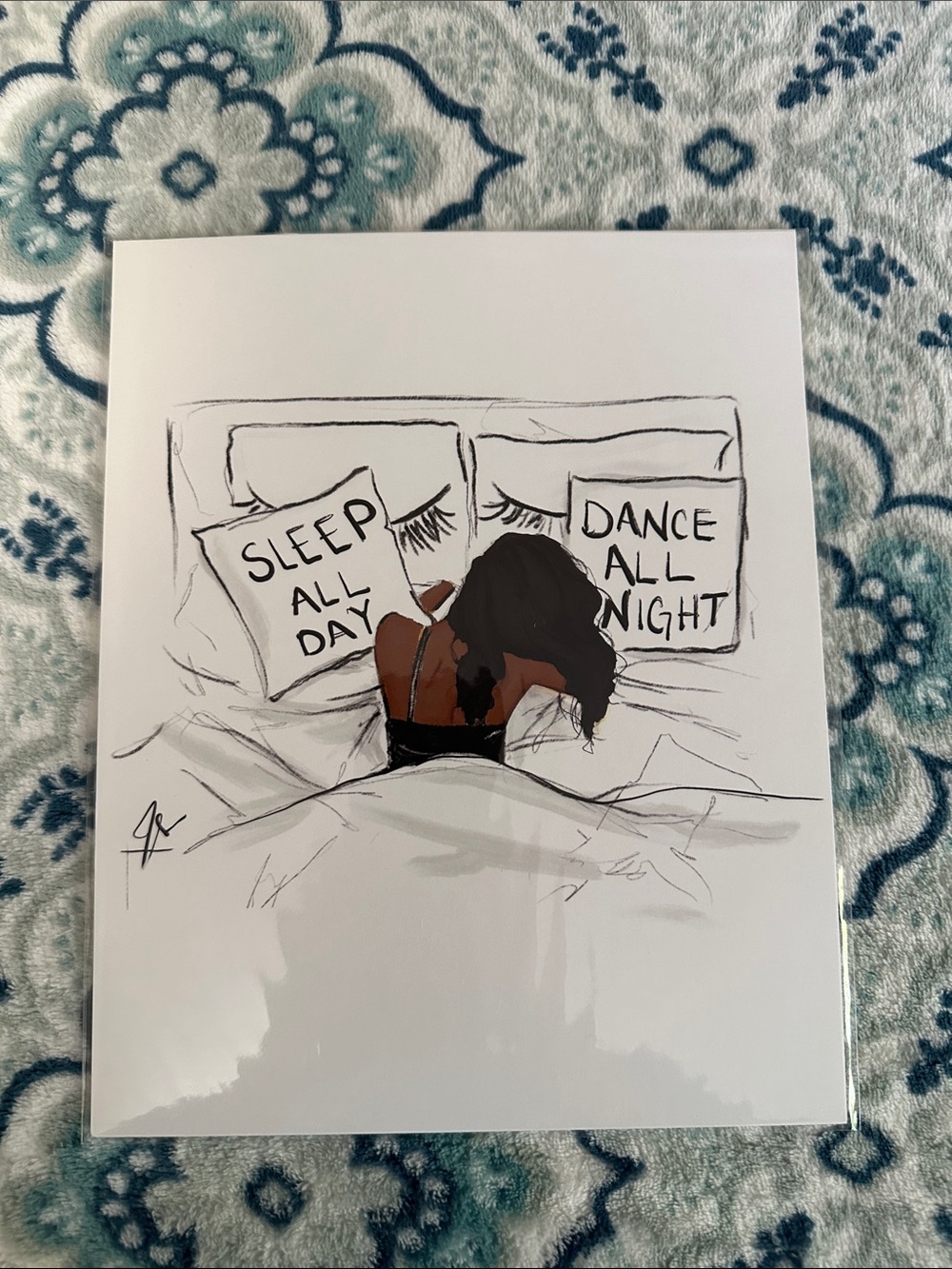Sleep All Day / Dance All Night Wall Art Print
